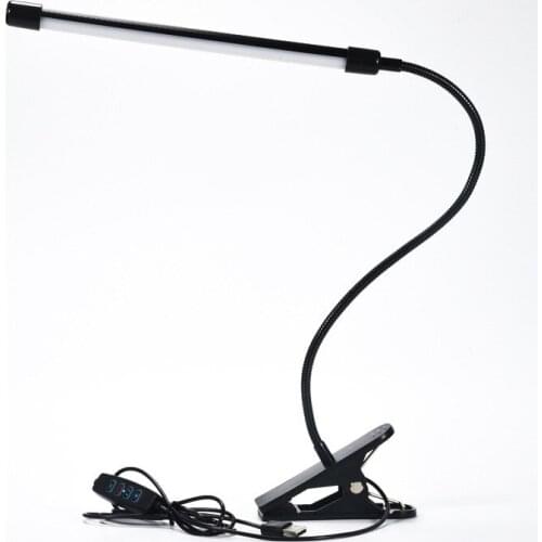 LED USB Book Light Clip Dimmable Simple Black Table Study Bedroom Dormitory Desk Side Soft Reading Night Lamp Plant Light