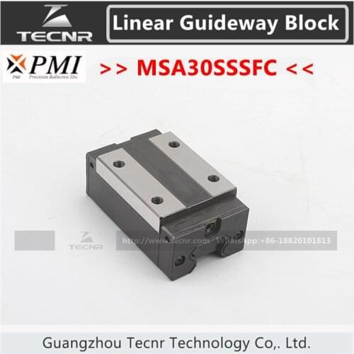 Taiwan PMI linear guideway slide carriage block MSA30S MSA30SSSFC slider for CO2 laser machine