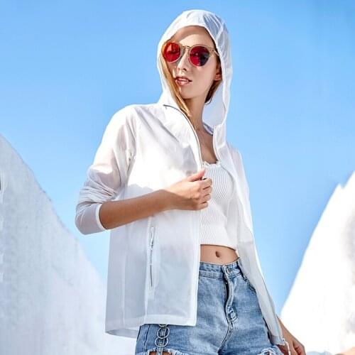 Outdoor Running Rain Jacket camping women Windbreaker Quick Dry Fishing Anti-UV Clothing Climbing Ultra-thin Skin Coat 9001B