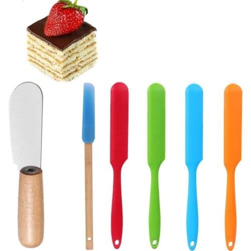 1/4pcs Mini Stainless Steel Spatula Scraper Knives Breakfast Sandwich Cheese Slicer Spreader Butter Knife With Plastic Handle