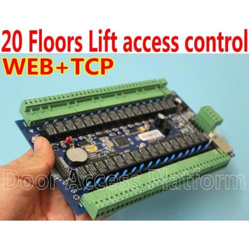 20 floors Elevator Access control, WEB+TCP/IP Network connecting Lift Controller Panel PCB, Lift Control PCB Panel with WG26/34