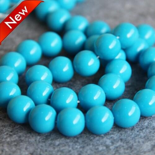 2015 For Necklace&Bracelet 8-14mm Sky Blue Shell pearl Seashell DIY gift for women loose Jewelry making design 15inch Wholesale