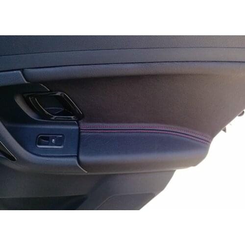 4PCS/SET Microfibre Leather Interior Doors panel Armrest Cover For Skoda Fabia 20085 09 10 11 12 13 2014 AAB114