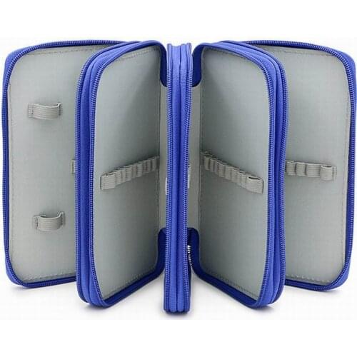 40PCS Students Stationary Pen Eraser Pouch Organizor Bag 72 Inserting Large Capacity 4 Layers Pencil Bags Holder Case