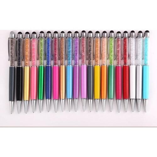 50pcs Kawaii Crystal Ballpoint Pen Fashion Girl star Crystal Metal Novelty Stylus Touch Pen for Writing Office School Supplies