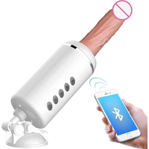 Bluetooth Control Automatic Dildo Vibrator Sex Toys G-spot Pussy Pump Telescopic Dildo For Women Suction Cup Penis Sex Machine