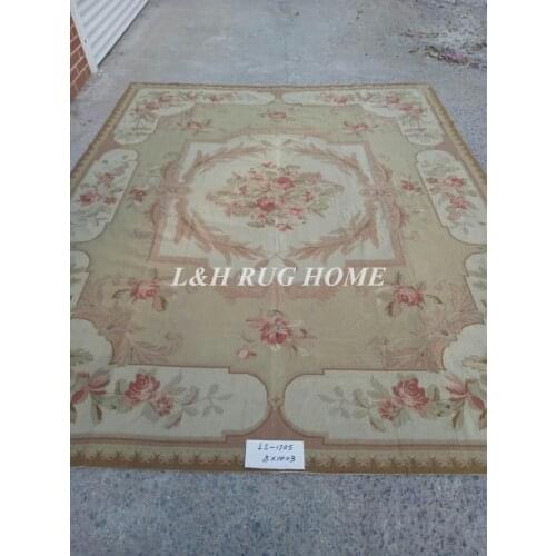 Free shipping 8'X10' antique Hand Stitched needlepoint rugs, handmade wool rugs wholesale prices NEW STORE PROMOTION