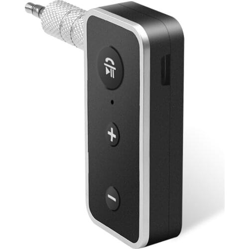 Bluetooth Audio Receiver Hifi Stereo Music Wireless Bluetooth Adapter Aux 3.5mm Jack Bluetooth 5.0 Receiver Handsfree Call Black