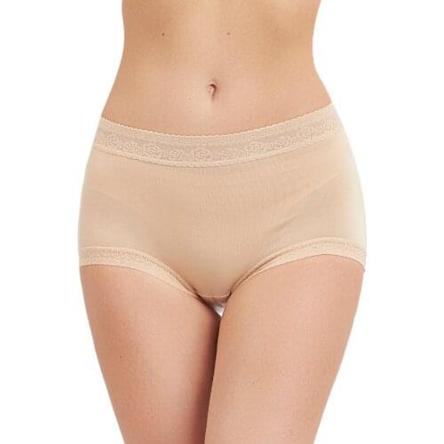 Ladies Modal Seamless Hip Lifting Briefs 2pcs/Lot New Breathable Large Size Lace Panties Women Solid Color Underwear