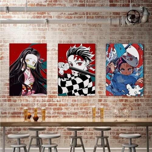 HD Japanese Anime Demon Slayer Art Poster Nordic Pictures Demon Slayer Anime Character·Canvas Art Wall Home Decoration Painting