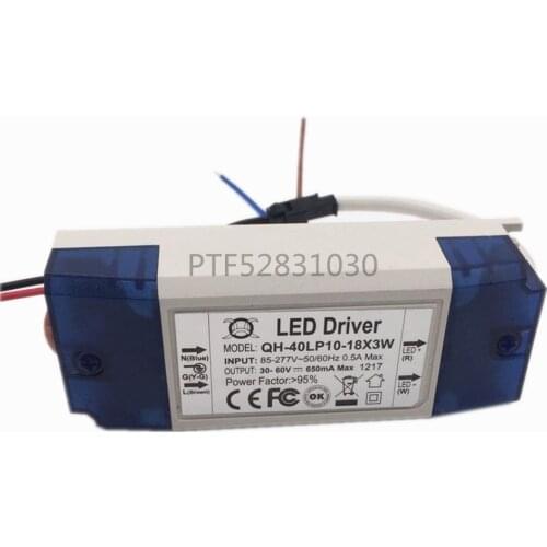 2 Pieces 10-18x3W 650mA LED Driver 30W 40W DC30-60V High Power LED Powr Supply For Floodlight