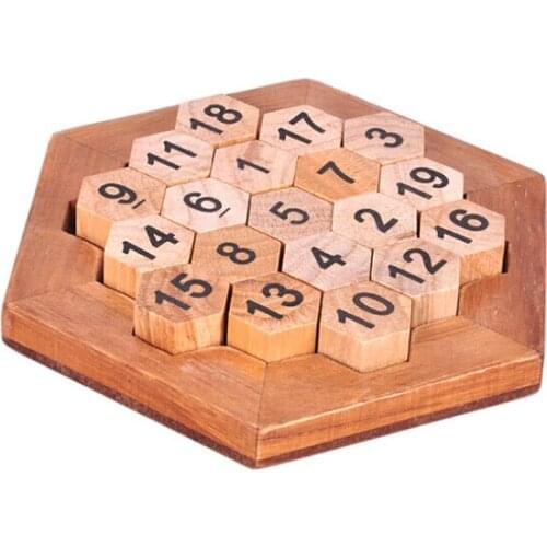 Classic Math Wood Game Toy Mind Brain Teaser Wooden Puzzles for Adults Children Kids