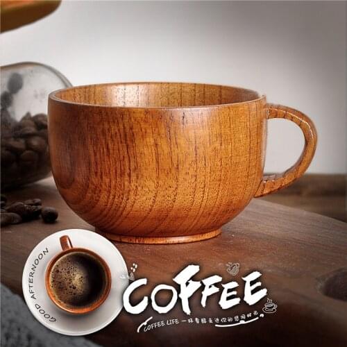 Creative Natural wood mug coffee wine glass kettle Insulation tea cup For family tea bar Beer Milk Drinkware Bar Accessories