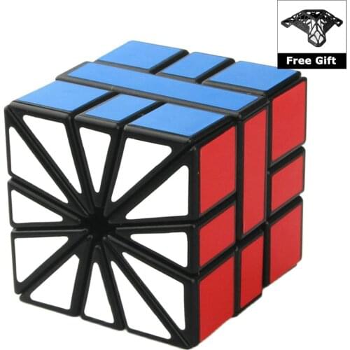 CubeTwist Strange Shape Cube Sticker Square II SQ2 3x3x3 Speed Cube Sector Magic Cube Educational Puzzle Toys for Kids with Brac