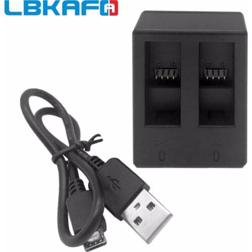 LBKAFA Dual Slot Battery Charger USB & Type C Micro USB Cable Use For GoPro Hero 5 Go Pro Hero 6 Dual Battery Charging Adapter