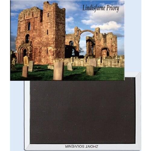 Lindisfarne Priory, Northumberland, England, Magnetic refrigerator stickers, tourist souvenirs, small gifts 24811