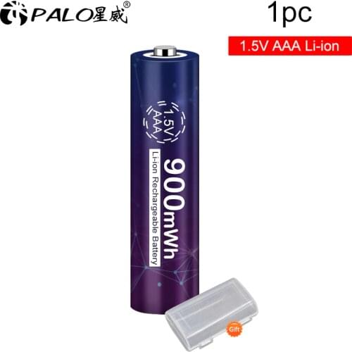 PALO AAA 1.5v 900mWh AAA lithium li-ion rechargeable battery 1.5V AAA Li-ion battery AAA rechargeable battery for Remote control
