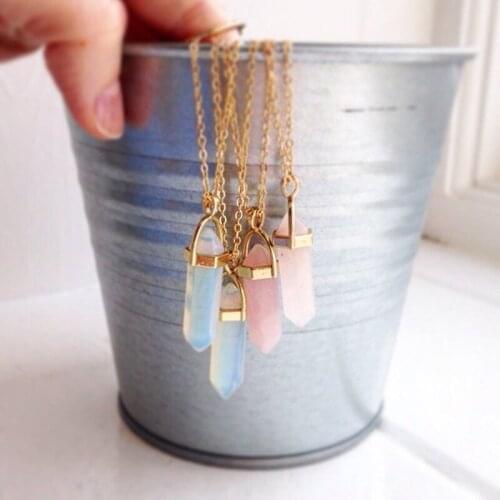 Fashion Necklace Pink Clear Crystal Pendant Necklace for Women Charm Women Necklace Collier Pendant Necklace Jewelry