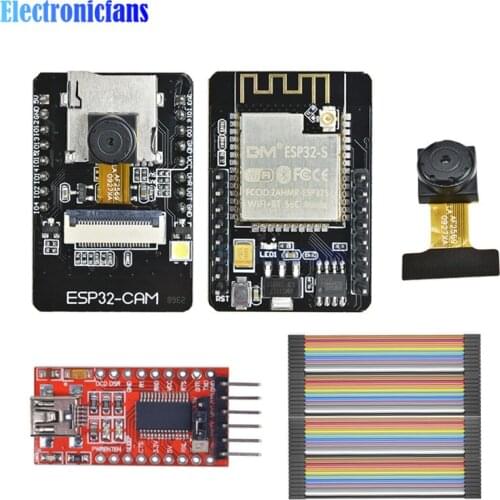 ESP32-CAM WiFi Bluetooth Module FT232RL FTDI USB to TTL Serial Converter 40 Pin Jumper Wire OV2640 2MP Camera Module for Arduino