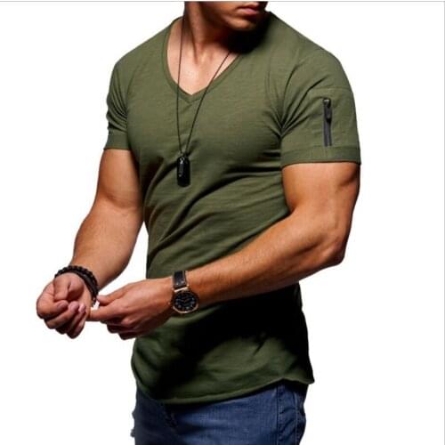 Men Fitness Short Sleeve Shirts Sport Outdoor Casual Slim T-Shirt Athletic Sweatshirt