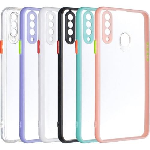 Soft Bumper Hard Back Clear Shockproof Phone Case for Samsung Galaxy A20S Transparent Phone Shell Cover