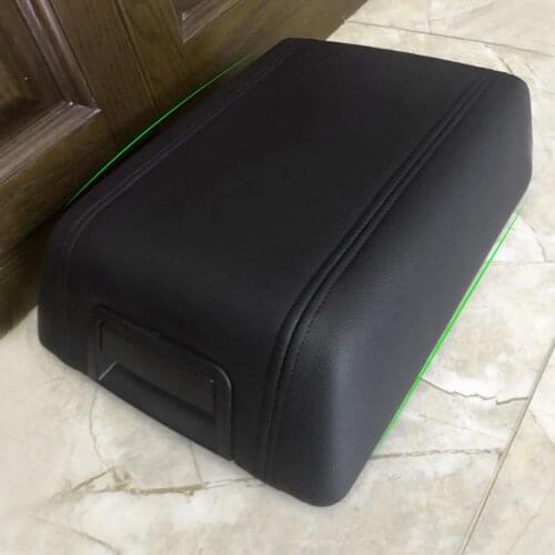 Car PU Leather w/ Sponge Interior Center Control Armrest Pad Cover Sticker Trim For F150 Lariat 2004 2005 2006 2007 2008