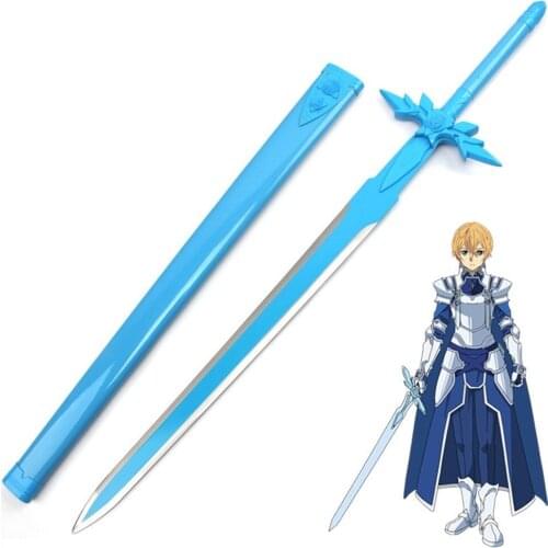 Sword Art Online Eugeo Synthesis Cosplay Prop Blue Rose Wooden Sword Prop for Christmas Halloween Anime Costume Party