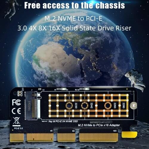 5-10pcs TISHRIC PCI Express PCI-E Riser SATA PCIE to M2 M.2 NGFF NVME SSD Adapter X1 X4 X16 For Chia Mining Full Speed