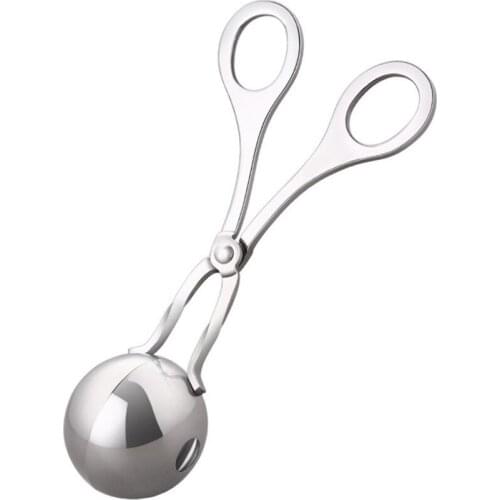 Premium None-Stick Meat Ballers Stainless Steel Meat Baller Tongs Cake Pop Meatball Maker Ice Tongs Cookie Dough Scoop