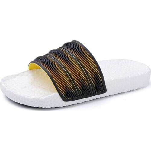 Mens Fashion Popcorn Slippers Summer New Outdoor Beach Sandals High Elastic Leisure Simples Slides Shoes Size 39-44