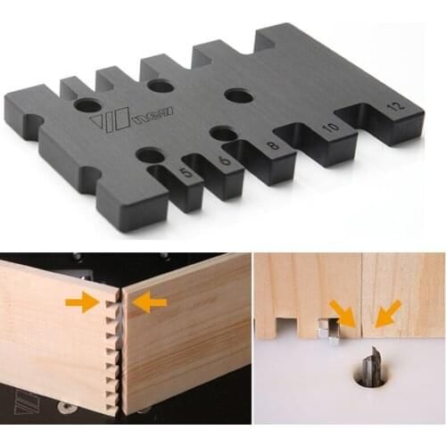 Tenon Caliper Metric and Imperial Scale Card Gauge Measuring Tool for Woodworking Pusher Table Saw Flip-chip Engraving Ma