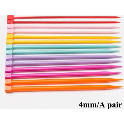 Mixed Color 25Cm Plastic Knitting Needles Crochet Hooks Wool Yarn Needle Children DIY Sweater Weaving Tools Accessory