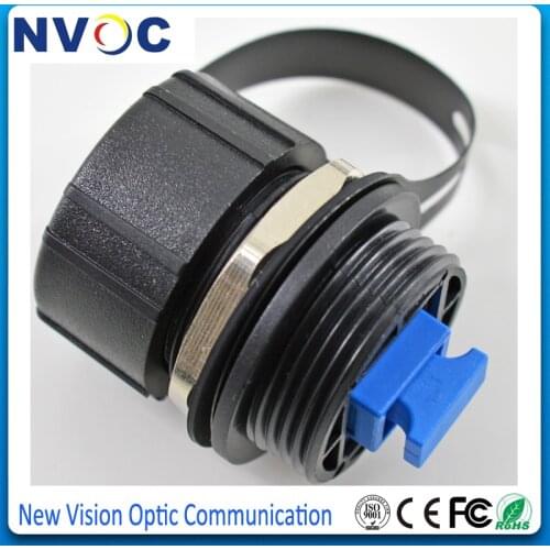ODVA SC SX Fiber Optic Adapter,IP67 ODVA-SC Bulkhead Adapter with Dust Cap,Outdoor IP65/IP67 SC Optic Fiber Waterproof Connector