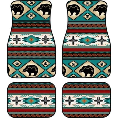 Four seasons non slip carpet ethnic pattern printing car foot pad car foot pad car interior accessories for Mazda 3 2005 most ca