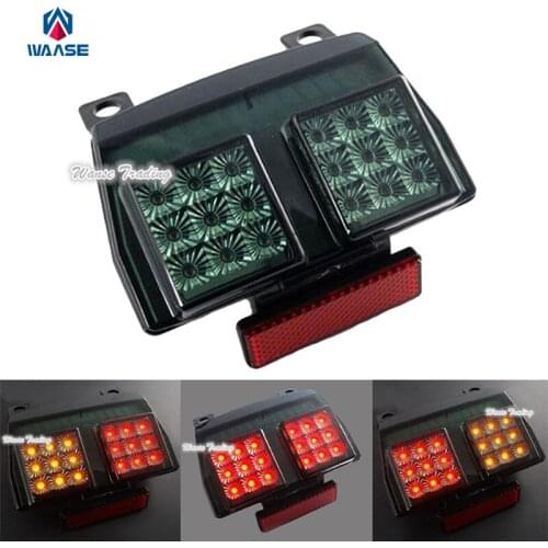 Waase Chrome Led Rear Tail Brake Turn Signals Integrated Light Smoke For 1999 2000-2003 DUCATI 996 R/S/SPS Biposto Monoposto