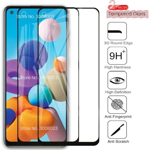 1-2Pcs full cover protective glass for samsung galaxy a21s a21c a 21s 21c 2020 screen protector samsun a 21 s sm-a217f/ds 6.5