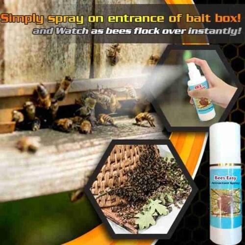 1pc Bee Easy Attractant Spray 60ml Lure Bait Honey Hive Attract Colony Pots Trap Honey Bee Beekeeping Tool