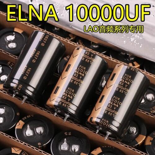 10pcs 50v10000uf 63V10000UF 80v10000uf 100v10000uf FOR AUDIO ELNA Brand original Hifi DIY audio filter electrolytic capacitor