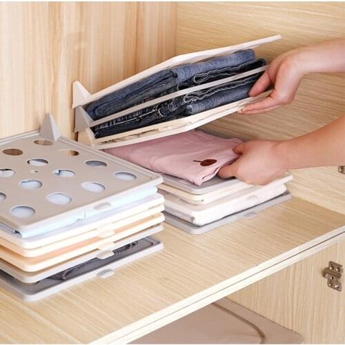 10pcs Creative Household Folding Clothes Artifact Wardrobe Storage Board T-shirt Board Storage Finishing Rack Anti-wrinkle
