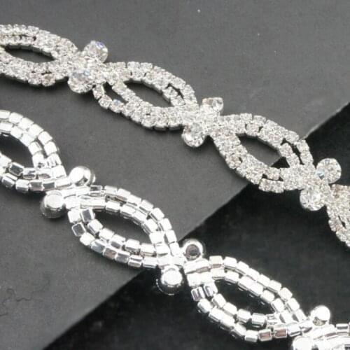 10Yards Clear Crystal Rhinestone Trim Applique Rhinestone Trimming Sew On Sewing Crafts For Wedding Dress Bridal Sash Belt