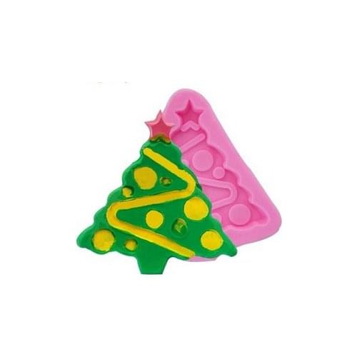 100pcs Christmas Tree sugar craft silicone mold cake sugar craft decorating tools