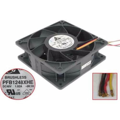 Detla Electronics PFB1248XHE 9K1H Server Cooling Fan DC 48V 1.92A 120x120x38mm 4-wire