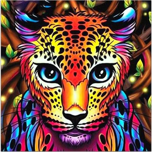 5D DIY Diamond Painting Animal Wolf Owl Face Kit Full Drill Embroidery Mosaic Art Picture of Rhinestones Decor New Arrival