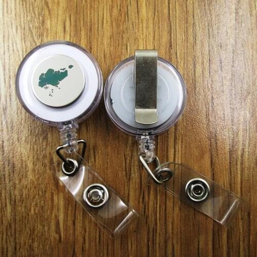 Singapore ID Badge Reel gift for him/her friend family retractable recoil id badge holder work fun