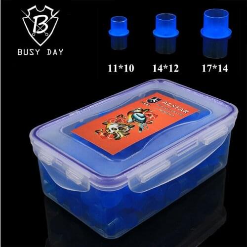 Disposables tattoo ink cups brand Sterile Self-standing blue color ink caps three size tattoo accessories for free shipping
