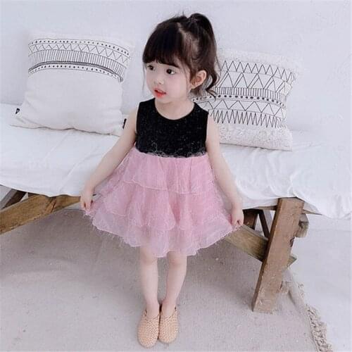 Princess Kids Baby Dress for Girls Fancy Wedding Dress Sleeveless Party Birthday Cake Baptism Dress for Girl Summer Dresses 1-4Y