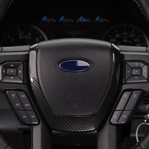 For Ford F150 2015 Up Car Steering Wheel Decoration Cover Trim ABS New Car Styling Molding