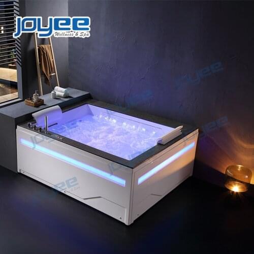 JOYEE NEW Design 2 Person Indoor Jacuzzi Function Bathtub Deep Soak Whirlpool Bath Tub 82 Jets Indoor Spa Tub Whirlwanne