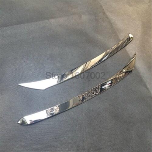 For Nissan X-Trail T32 Rogue 2014 2015 2016 ABS Chrome Headlight Lid Eyebrow Cover Trim Front head Lights Trim X Trail