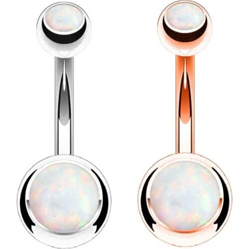 New Belly Button Rings Stainless Steel Piercing Decoration Surgical Sexy Body Jewelry Navel Helix Rose Gold Wholesale Accessori